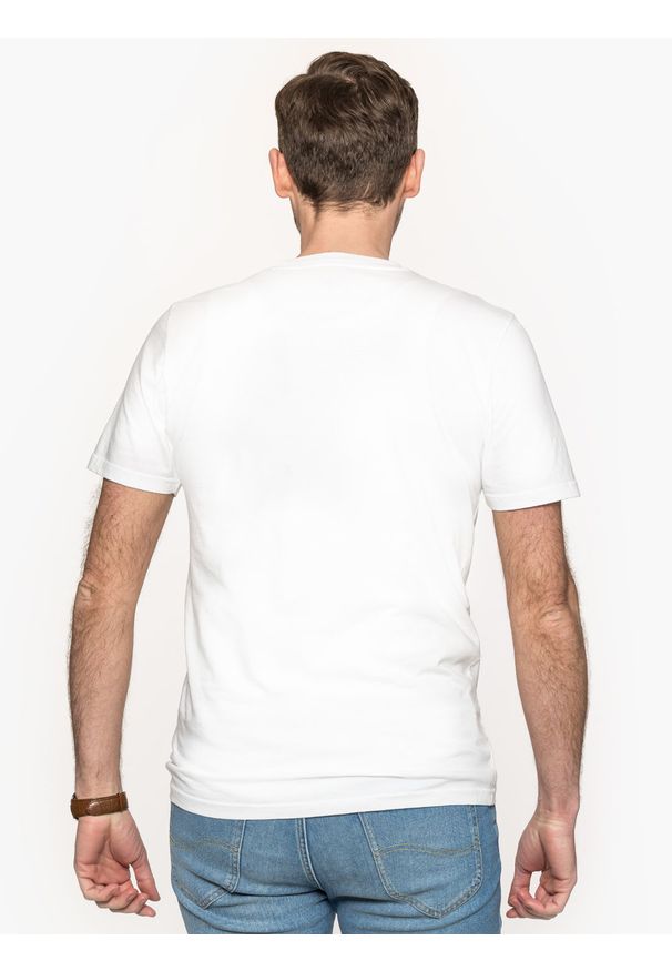 Lee - MĘSKI T-SHIRT LEE LEE JEANS TEE BRIGHT WHITE L65LFELJ 112116078. Materiał: jeans