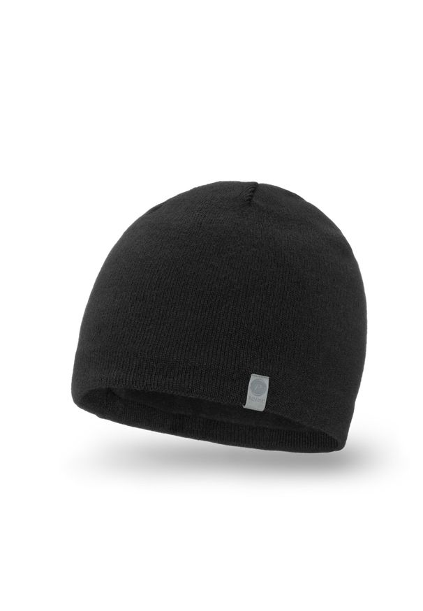 Zimowa czapka męska PaMaMi - Czarny. Kolor: czarny. Materiał: akryl. Sezon: zima. Styl: klasyczny, młodzieżowy