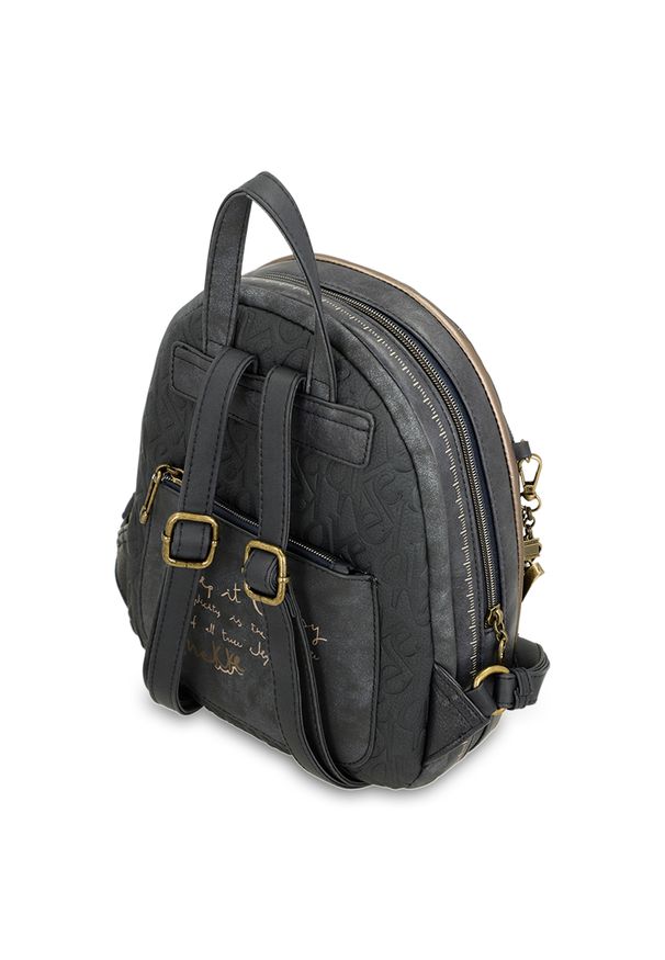 Brązowy Stylowy Damski Plecak Anekke. Kolor: brązowy. Wzór: haft. Styl: elegancki