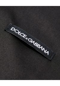 DOLCE & GABBANA - Czarna torebka z ozdobną rączką i łańcuszkiem. Kolor: czarny. Materiał: tkanina. Wzór: motyw zwierzęcy #4