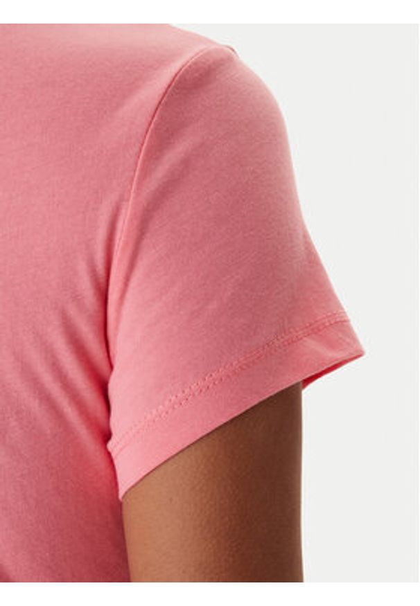 Tommy Jeans T-Shirt DW0DW22273 Różowy Slim Fit. Kolor: różowy. Materiał: bawełna
