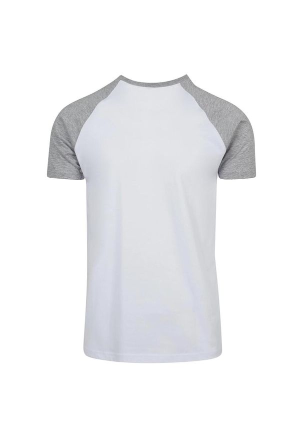 Urban Classics - T-shirt Męski Kontrastowa Raglanowa. Kolor: biały, wielokolorowy, szary. Długość rękawa: raglanowy rękaw