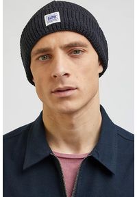 Lee - LEE WORKWEAR BEANIE MĘSKA CZAPKA NA ZIMĘ CIEPŁA BLACK 112342461