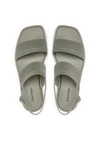 Calvin Klein Sandały Flat Sandal He HW0HW01990 Szary. Kolor: szary. Materiał: materiał #4