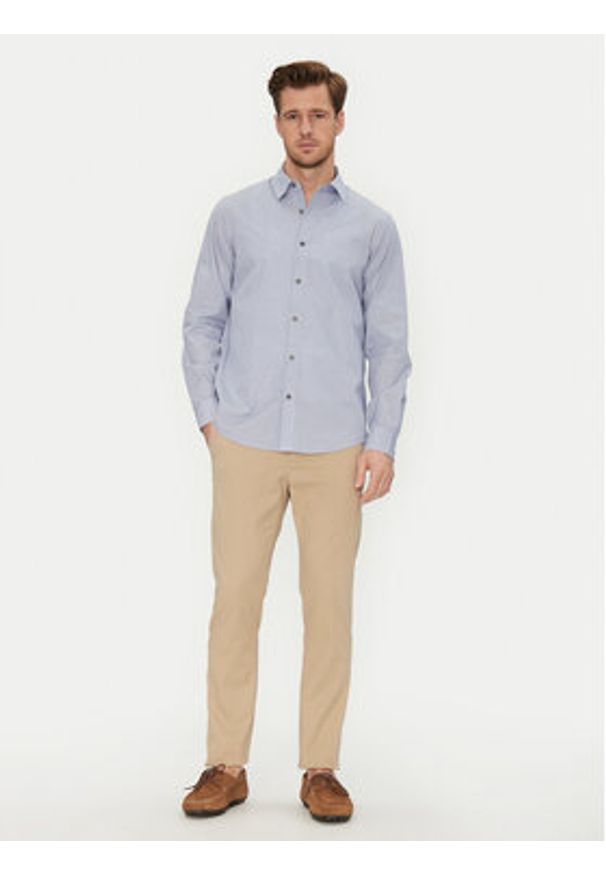 Armani Exchange Koszula XM000445 AF13007 FB056 Błękitny Regular Fit. Kolor: niebieski. Materiał: bawełna