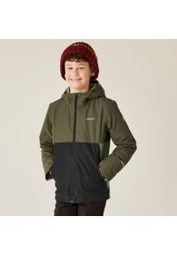 Regatta - Kurtka dziecięca przeciwdeszczowa Hillain. Kolor: zielony, brązowy, wielokolorowy. Materiał: tkanina, puch, polar. Styl: sportowy #1
