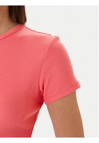 Tommy Jeans T-Shirt DW0DW17383 Różowy Slim Fit. Kolor: różowy. Materiał: bawełna #2