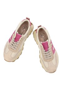Beżowe Sneakersy Filippo Sportowe Obuwie Damskie. Kolor: beżowy. Materiał: zamsz, materiał #5