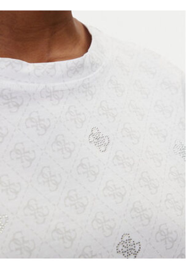 Guess T-Shirt V5GI16 I3Z14 Biały Regular Fit. Kolor: biały. Materiał: bawełna