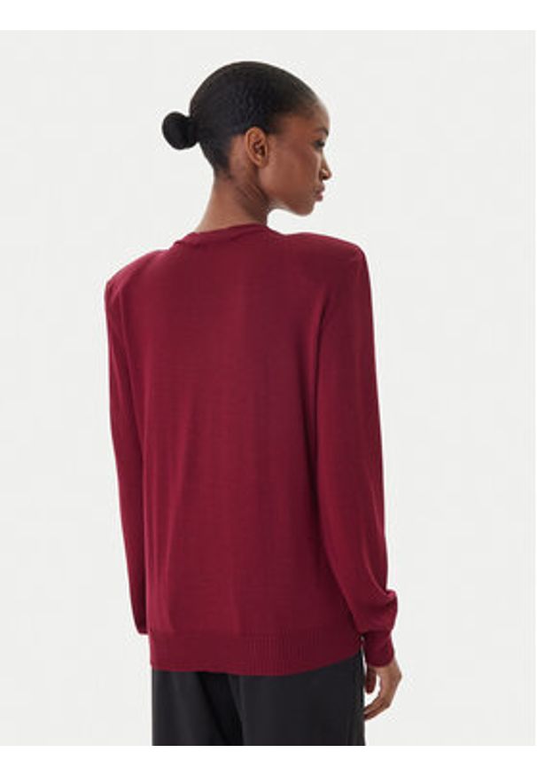 SIMONA CORSELLINI - Simona Corsellini Sweter A25CPMGE0301 Czerwony Regular Fit. Kolor: czerwony. Materiał: wełna