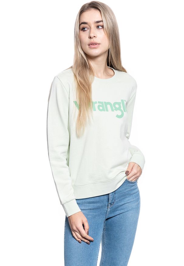 Wrangler - DAMSKA BLUZA WRANGLER REGULAR SWEAT ALMOST AQUA W6N2HAG11