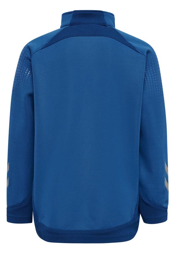 Dziecięca bluza dresowa z półzamkiem Hummel Lead. Kolor: niebieski. Materiał: dresówka. Sport: piłka nożna