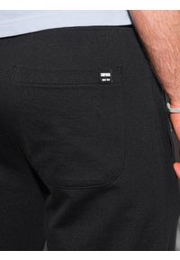 Ombre Clothing - Spodnie męskie dresowe P950 - czarne - XL. Kolor: czarny. Materiał: dresówka. Styl: klasyczny #4
