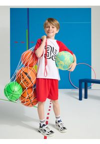 Sinsay - Koszulka Active - czerwony. Kolor: czerwony
