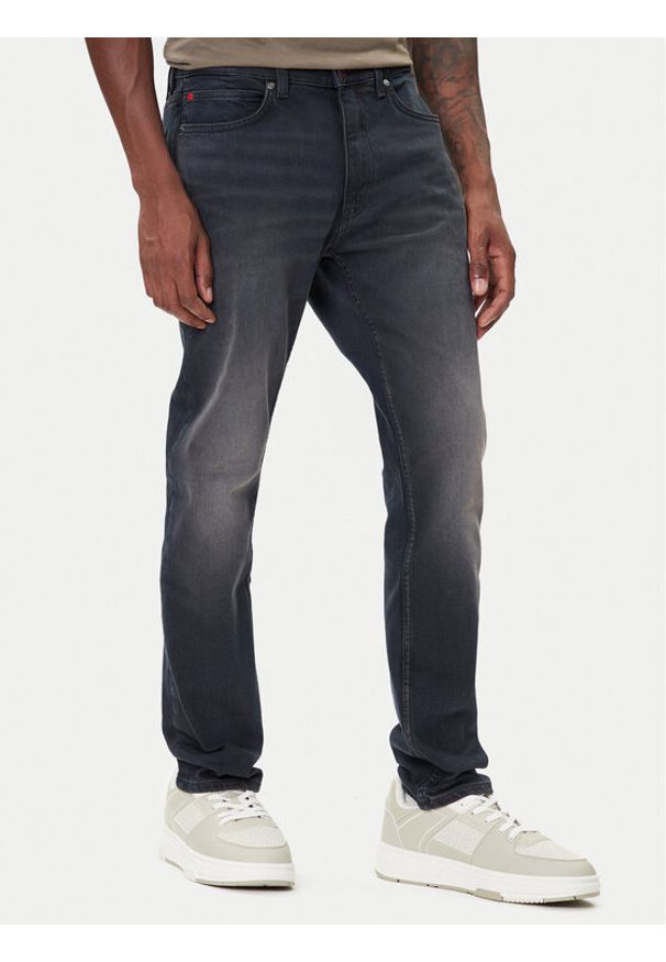Hugo - HUGO Jeansy 50547251 Granatowy Extra Slim Fit. Kolor: niebieski