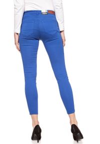 Wrangler - SPODNIE WRANGLER DAMSKIE SKINNY CROP TURKISH SEA W28MHL291 112128460. Materiał: materiał #9