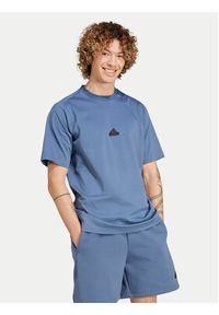 Adidas - adidas T-Shirt Z.N.E. IR5234 Niebieski Loose Fit. Kolor: niebieski. Materiał: bawełna #4