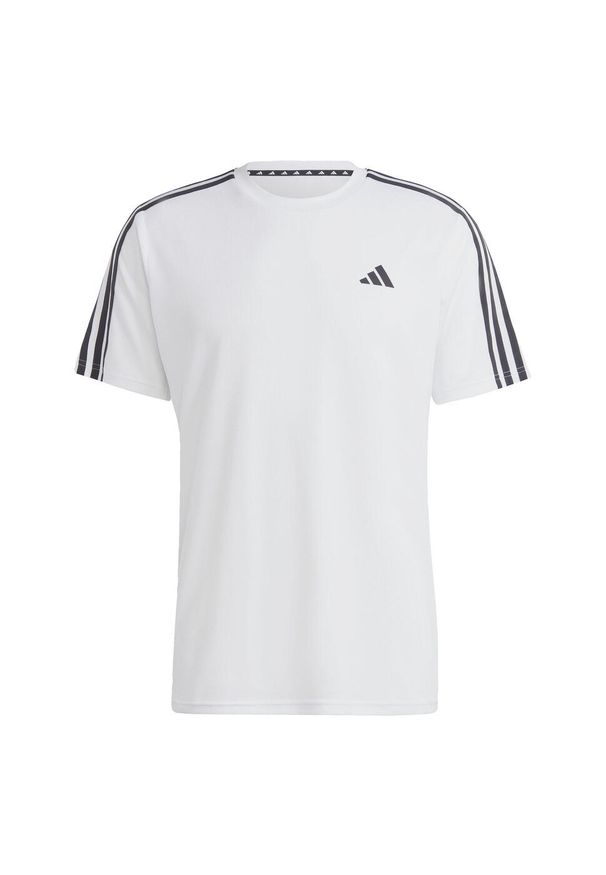 Adidas - Koszulka treningowa męska adidas Essentials 3-Stripes. Kolor: biały, wielokolorowy, czarny. Materiał: materiał