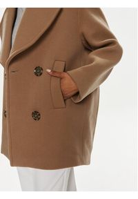Pinko Płaszcz wełniany 101830 A13B Beżowy Regular Fit. Kolor: beżowy. Materiał: wełna #2