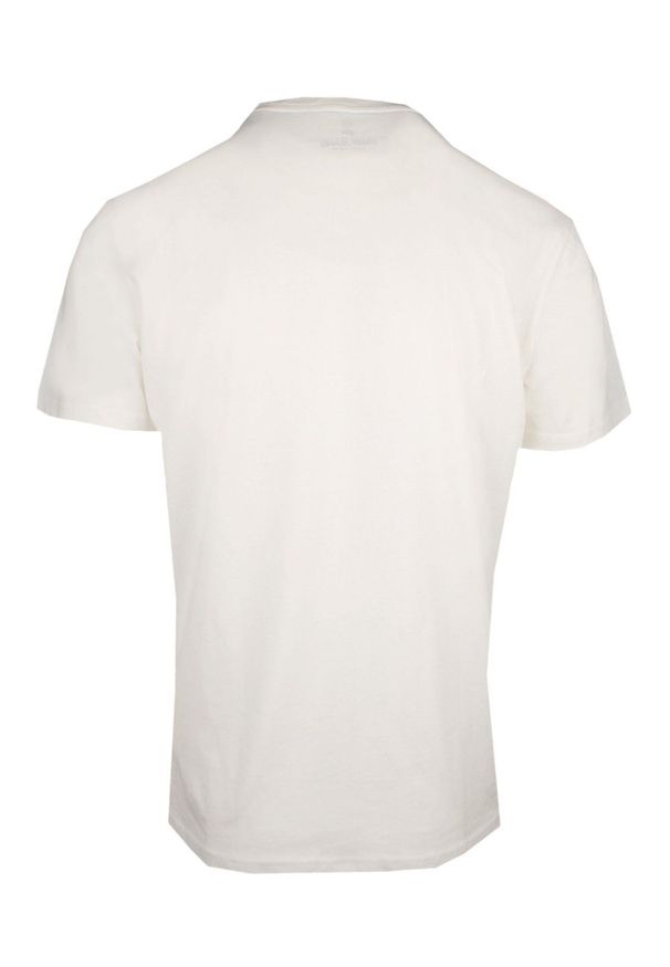 T-Shirt (Koszulka) Męska - Pako Jeans - Biała, Niewielki Nadruk. Okazja: na co dzień. Kolor: biały. Materiał: bawełna. Wzór: nadruk. Styl: casual