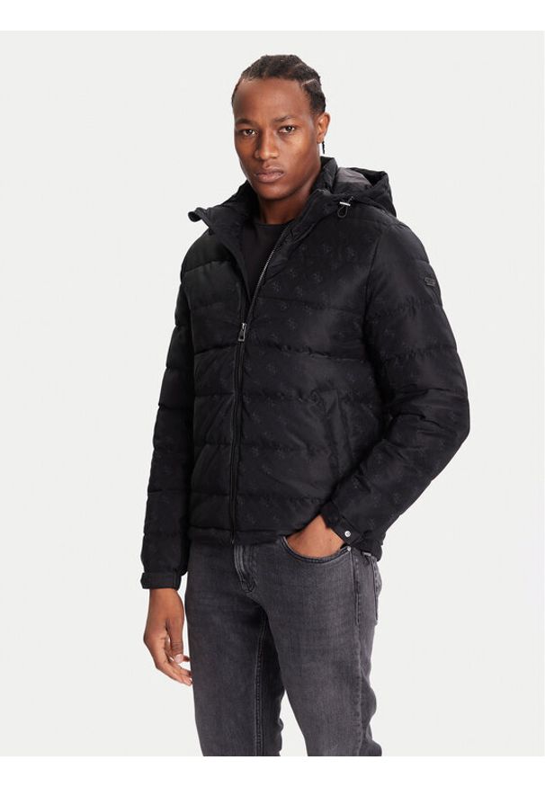 Guess Kurtka zimowa M5BL0B W2322 Czarny Relaxed Fit. Kolor: czarny. Materiał: syntetyk. Sezon: zima