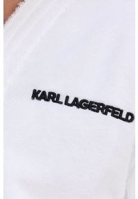Karl Lagerfeld Szlafrok kolor biały. Kolor: biały