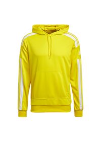 Adidas - Bluza piłkarska męska adidas Squadra 21 Hoodie. Typ kołnierza: kaptur. Kolor: biały, wielokolorowy, żółty. Sport: piłka nożna