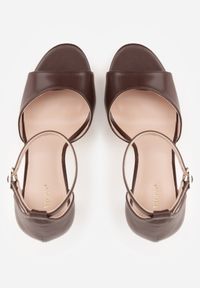 Born2be - Brązowe Sandały VICES na Szpilce ze Sprzączką Reyah. Okazja: na ślub cywilny, na wesele. Zapięcie: sprzączka. Kolor: brązowy. Obcas: na szpilce. Styl: klasyczny, wizytowy #7