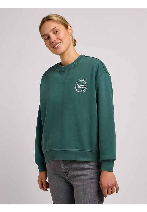 Lee - LEE DAMSKA BLUZA LEE ESSENTIAL GRAPHIC SWS EVERGREEN 112350243