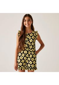 Regatta - Kostium kąpielowy dziewczęcy Orla Kiely Playsuit. Kolor: czarny. Materiał: bawełna