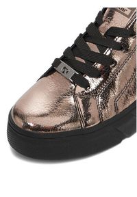 Rieker Sneakersy W2601-91 Złoty. Kolor: złoty. Materiał: skóra, lakier #5