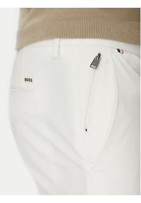 BOSS Spodnie materiałowe Kaito1_T 50487754 Biały Slim Fit. Kolor: biały. Materiał: bawełna, syntetyk