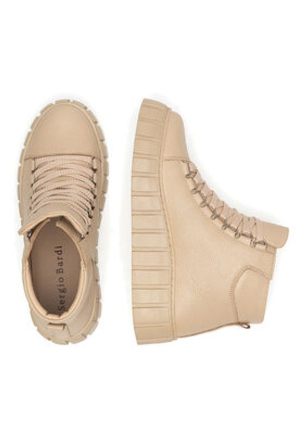 Sergio Bardi Trzewiki WI23-B1025-01SB Beżowy. Kolor: beżowy. Materiał: skóra