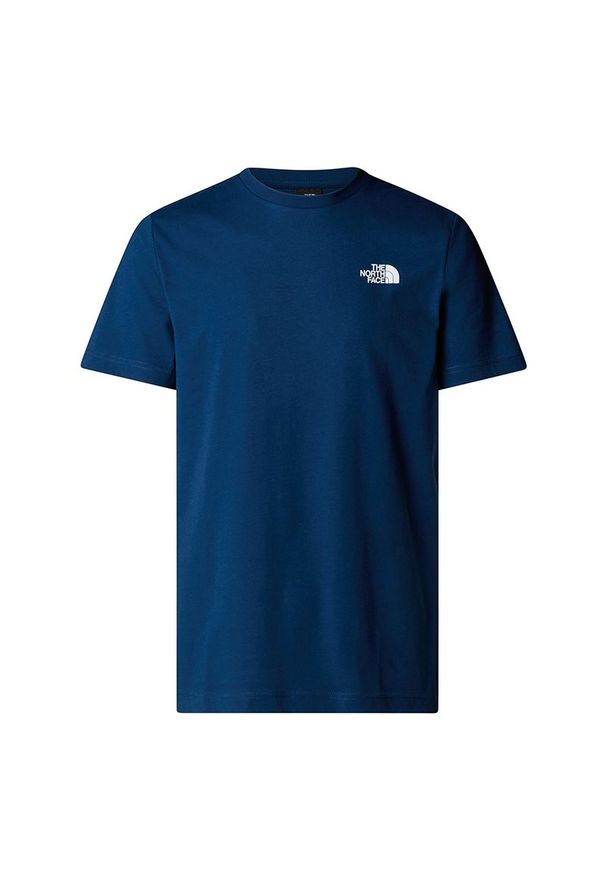 Koszulka męska The North Face Redbox Celebration 0A87NVD1R1 - granatowa. Kolor: niebieski. Materiał: tkanina, bawełna. Długość rękawa: krótki rękaw. Długość: krótkie