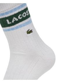 Lacoste Zestaw 2 par wysokich skarpet unisex RA9304 Biały. Kolor: biały. Materiał: materiał, bawełna #4