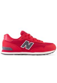 Buty dziecięce New Balance GC515KC – czerwone. Okazja: na uczelnię, na co dzień. Kolor: czerwony. Materiał: materiał, syntetyk. Szerokość cholewki: normalna #1
