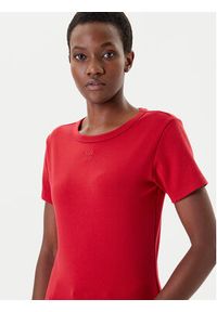 Hugo - HUGO T-Shirt Deloris 50512002 Czerwony Regular Fit. Kolor: czerwony. Materiał: bawełna #4