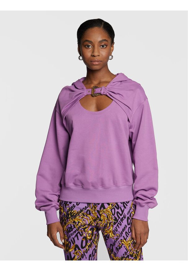 Bluza Versace Jeans Couture. Typ kołnierza: kołnierzyk włoski. Kolor: fioletowy