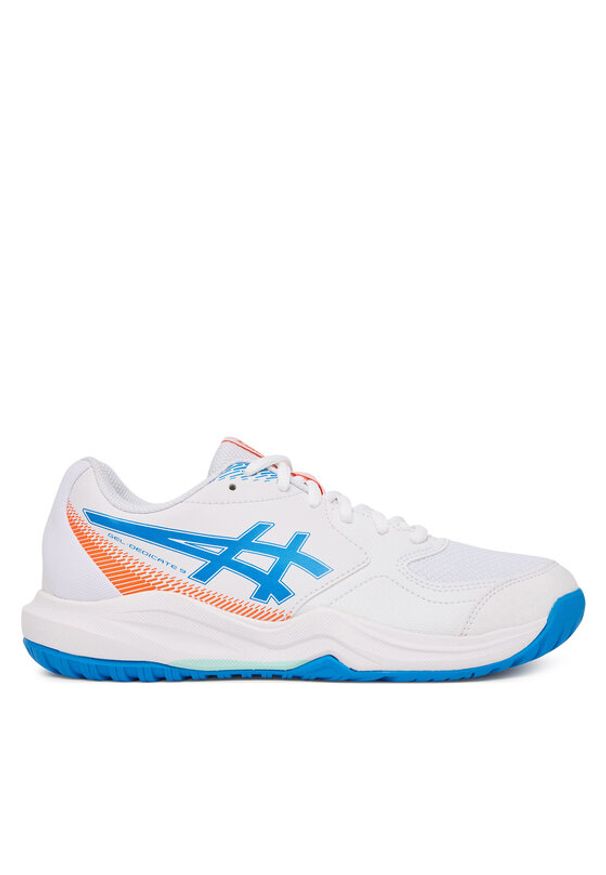Asics Buty do tenisa Gel-Dedicate 9 Gs 1044A085 Biały. Kolor: biały. Materiał: skóra. Sport: tenis