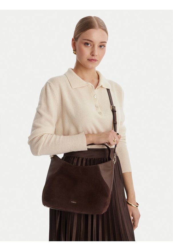 Furla Torebka Lara S WB01958 BX1895 BG 4286S Brązowy. Kolor: brązowy. Materiał: skórzane