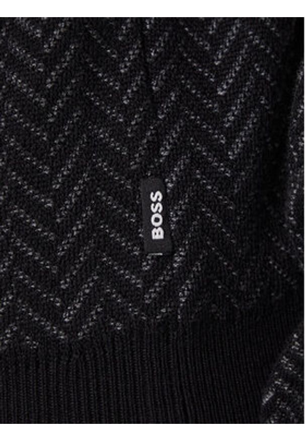 BOSS Sweter H-Habito 50549985 Czarny Regular Fit. Kolor: czarny. Materiał: bawełna
