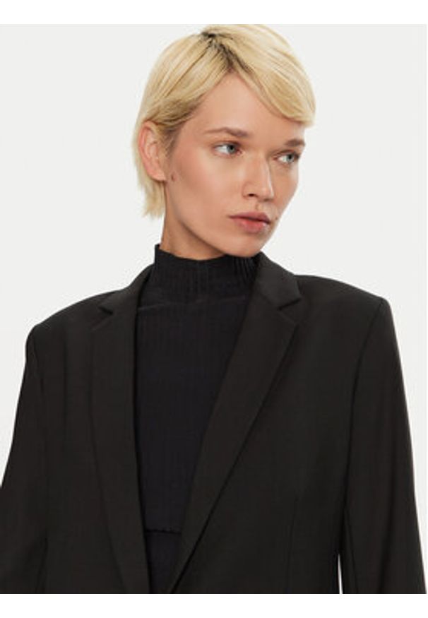 Calvin Klein Marynarka K20K207632 Czarny Slim Fit. Kolor: czarny. Materiał: syntetyk