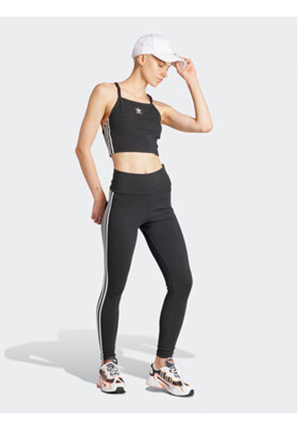 Adidas - adidas Legginsy 3-Stripes IP2968 Czarny Slim Fit. Kolor: czarny. Materiał: bawełna