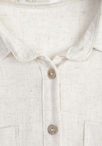 Renee - Biała Koszula z Lnem Bawełną i Szerokimi Rękawami Moontwist. Okazja: na co dzień. Kolor: biały. Materiał: bawełna, len. Styl: casual #8