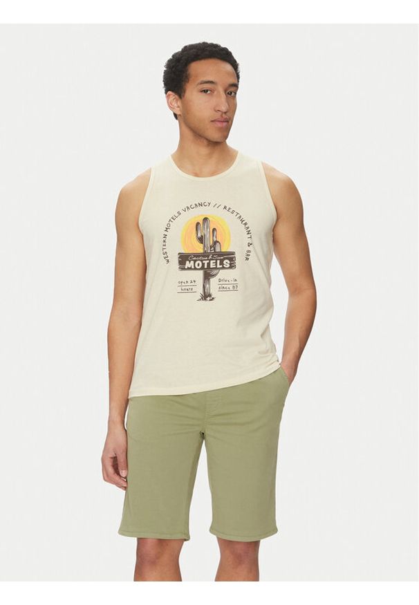 Blend Tank top 20718290 Beżowy Regular Fit. Kolor: beżowy. Materiał: bawełna