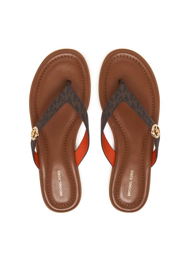 MICHAEL Michael Kors Japonki Ering Thong 40S6ERFS1B Brązowy. Kolor: brązowy. Materiał: skóra