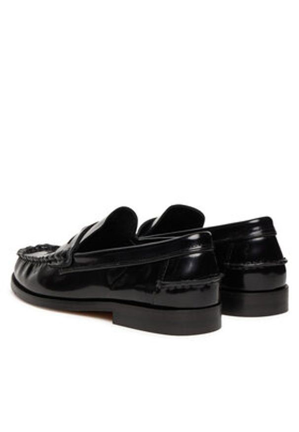 TOMMY HILFIGER - Tommy Hilfiger Mokasyny Hilfiger Penny Abrasivato FW0FW09257 Czarny. Kolor: czarny. Materiał: skóra