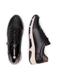 Remonte Sneakersy D1S01-03 Czarny. Kolor: czarny. Materiał: skóra