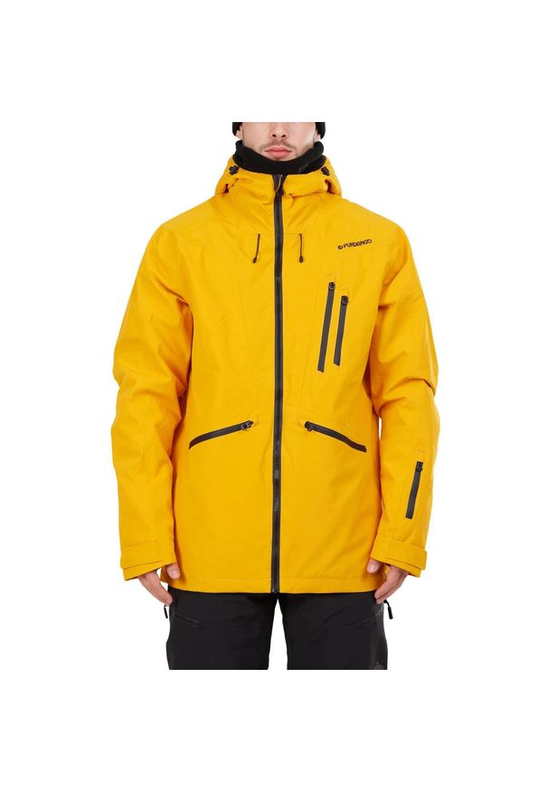 FUNDANGO - Kurtka narciarska Rigel Jacket - pomarańczowy. Kolor: pomarańczowy, wielokolorowy, żółty. Sport: narciarstwo