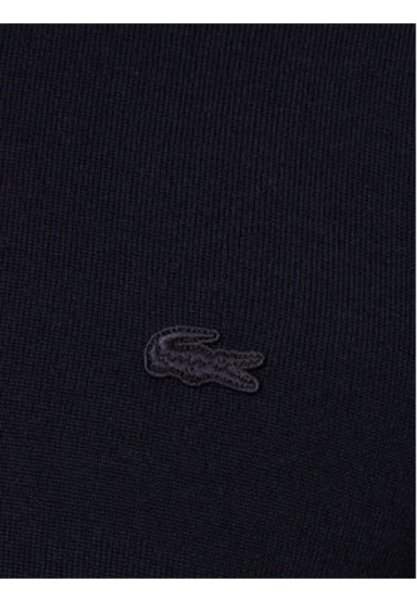 Lacoste Golf AH1959 Granatowy Regular Fit. Typ kołnierza: golf. Kolor: niebieski. Materiał: wełna